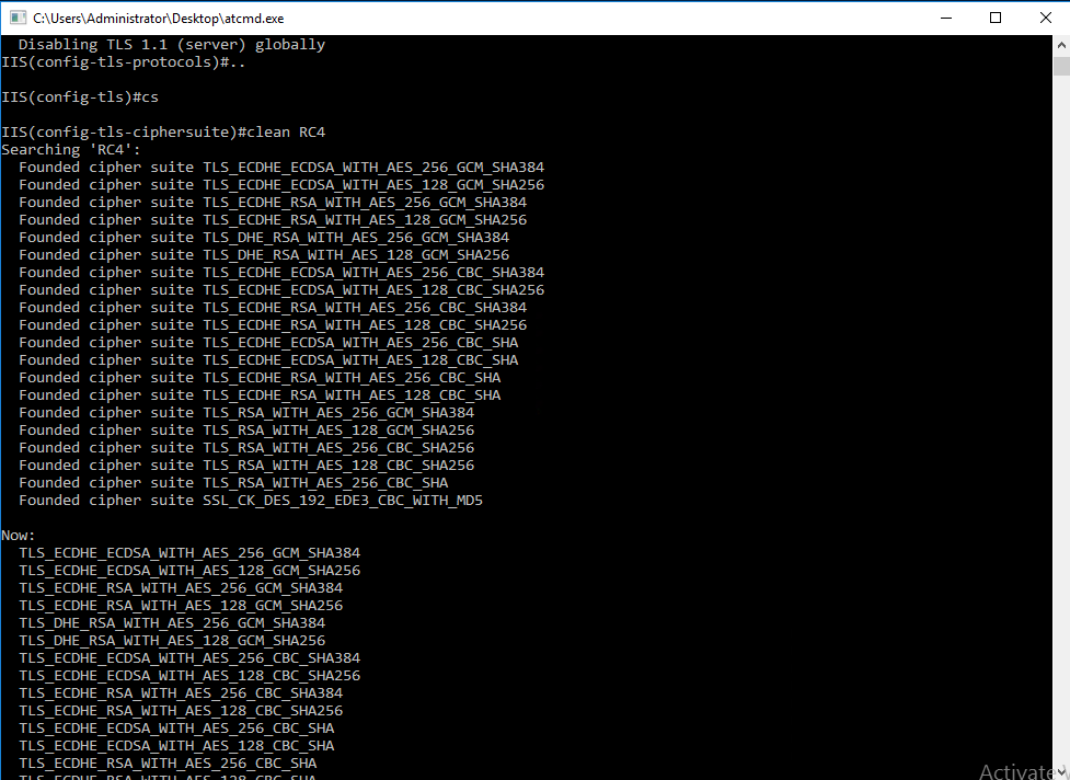 Убираем Включаем только TLS 1.2 IIS 10 с HTTP/2